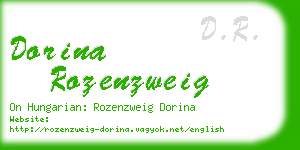 dorina rozenzweig business card